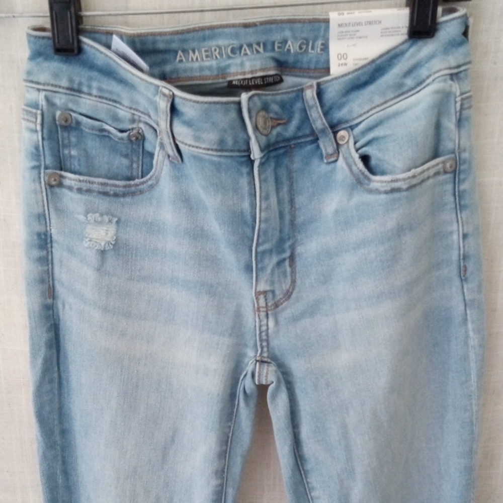 NWT AE Low Rise Flare Juniors Jeans Boho Y2K Denim, 00 24W